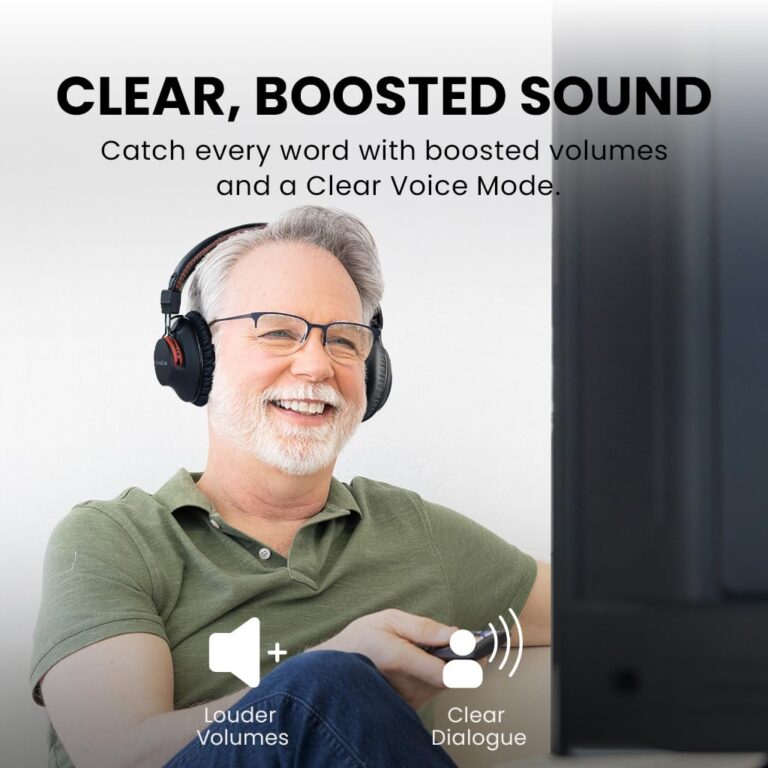 Avantree HT41899 Plus 2 [2025 Upgrade] - Dual Bluetooth 5.3 Wireless Headphones for TV Watching with Transmitter & Charging Docks, aptX Adaptive & Low Latency, Compatible with Optical & 3.5mm AUX TVs - Image 5