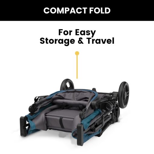 Jeep Sport All-Terrain Stroller Wagon by Delta Children - Includes Canopy, Parent Organizer, Adjustable Handlebar, Snack Tray & Cup Holders, Grey/Blue Moon - Image 5