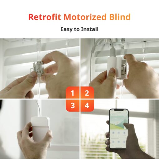 SwitchBot Smart Electric Motorized Blinds Kit - 3Pack with 2.4G WiFi Remote Control, Solar Powered, Compatible with Alexa, Google Home and Siri, Light Sensing Control, Unlimited Group Control - Image 8