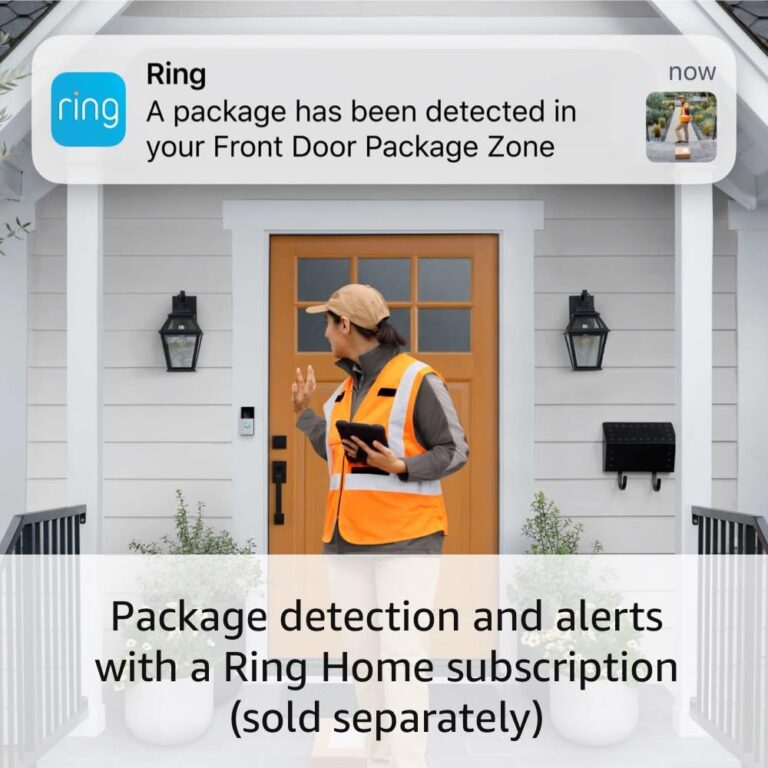 Ring Battery Doorbell with Ring Floodlight Cam Wired Plus (White) - Image 6