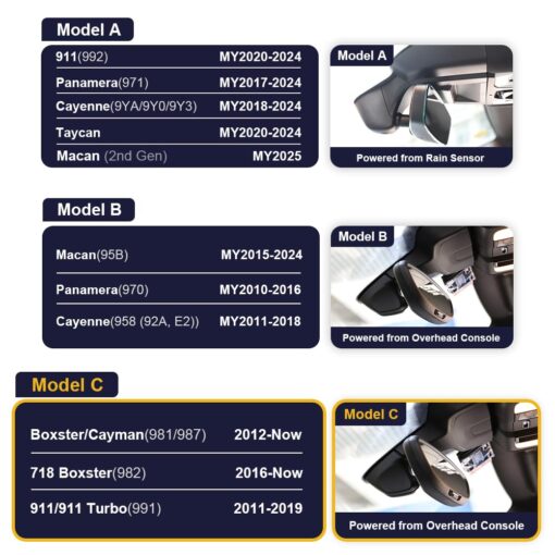 Fitcamx 4K Dash Cam Compatible with Porsche 718 Boxster Cayman 981 987 982 911 Turbo (Model C), Integrated OEM Look, UHD 2160P Video, Built-in WiFi & APP, Loop Recording, Parking Mode, 64GB Card - Image 6