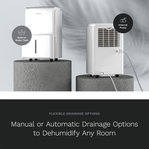 hOmeLabs 3500 Sq. Ft. Dehumidifier with Pump - Ideal for Medium to Large Rooms and Home Basements - Powerful Moisture Removal and Humidity Control - 40 Pint Capacity - Image 5