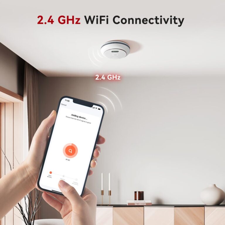 Siterlink Smart Smoke and Carbon Monoxide Detector Combo with Digital Display, 2 in 1 WiFi Fire and CO Alarm Detector, Replaceable Battery, Real-Time Notification, UL217 UL2034, 5 Pack - Image 9