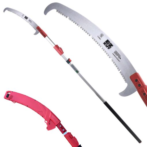 EZ Kut Professional Pole Saw 20’ Extendable - Manual Pole Saw for Tree Trimming. Branch Cutter with Double Hook for Branch Removal - Best Tree Pruner. Tree trimmer pole saw. Since 1988