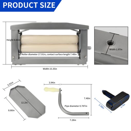 Clothes Wringer, Heavy Duty Off Grid Laundry Wringer for Chamois Cloth, Sponge, Thick Steel And Rubber For Durability - Image 4