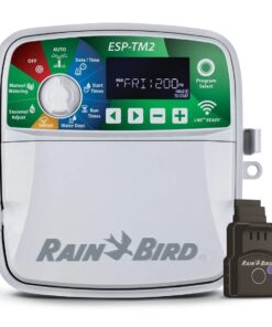 Rain-Bird ESP-TM2 Indoor Outdoor Irrigation WiFi Zone Controller Timer Box and Link Lnk WiFi Mobile Wireless Smartphone Upgrade Module Sprinkler System (4 Zone)