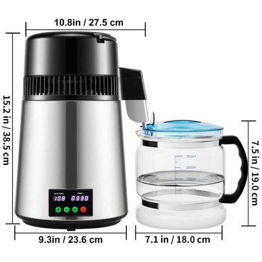 Happybuy Advanced Water Purification System, 1.1 Gallon Large Capacity. Delivers 0.3 Gallons of Purified Water Per Hour with 750W Power - Image 3