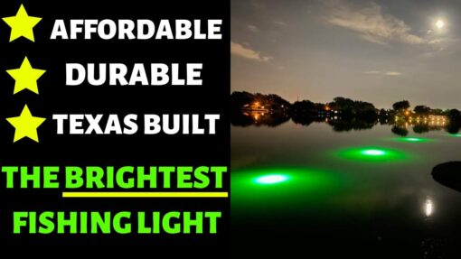 Green Blob Outdoors New Underwater Fishing Light 7500 or 15000 Lumen with 30ft or 50ft 110 Volt AC Power Cord, Crappie, Snook, Catfish, Striper, Bait, Fish Attractor (15000, 50Ft Cord) Made in Texas - Image 5