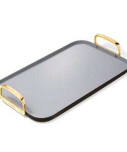 Caraway Double Burner Griddle - 19x12” Griddle Pan - Non-Stick Ceramic Coated - Non Toxic, PTFE & PFOA Free - Oven Safe & Compatible with All Stovetops - Black