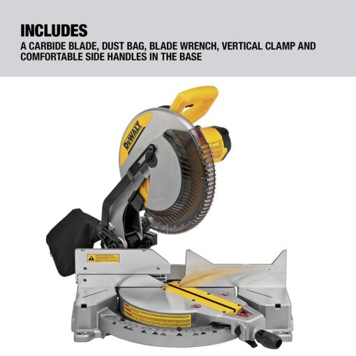 DEWALT 12-Inch Miter Saw, 15-Amp, Single Bevel, Compound (DWS715) - Image 8