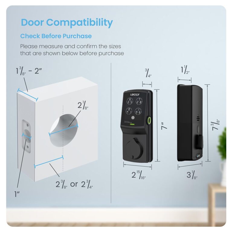 Lockly Secure Pro Bluetooth Smart Door Lock, Keyless Entry with PIN Genie® Digital Keypad, 3D Biometric Fingerprint Sensor Front Door Lock Deadbolt, Voice Control & Auto Lock - Deadbolt Edition - Image 3