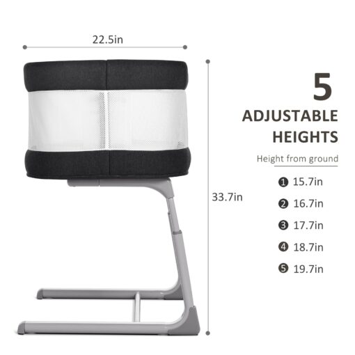 GAIVE Electric Bassinet Baby Bassinets Bedside Sleeper, Auto Rocking Bassinet with Comfy Mattress for Newborn, Portable Bassinets Crib for Infant, Adjustable Height, Breathable Mesh - Image 2