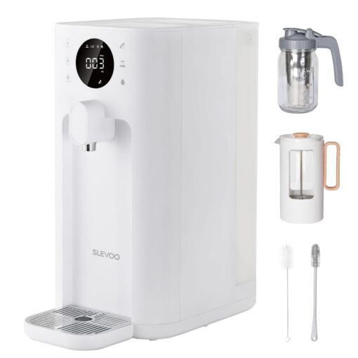 Reverse Osmosis Water Filter Countertop, 6 Stage Reverse Osmosis System with 2 Glass Pitcher for Juice, Cold Brew Coffee, 2:1 Pure to Drain, TDS Real-Time Displaying, Counter Water Purifier for Home