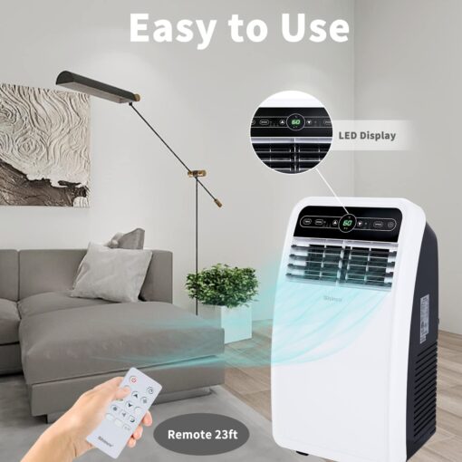 Shinco 8,000 BTU Portable Air Conditioner, AC Unit with Built-in Cool, Dehumidifier & Fan Modes for Room up to 200 sq.ft, Conditioner Remote Control, 24 Hour Timer, Installation Kit - Image 5