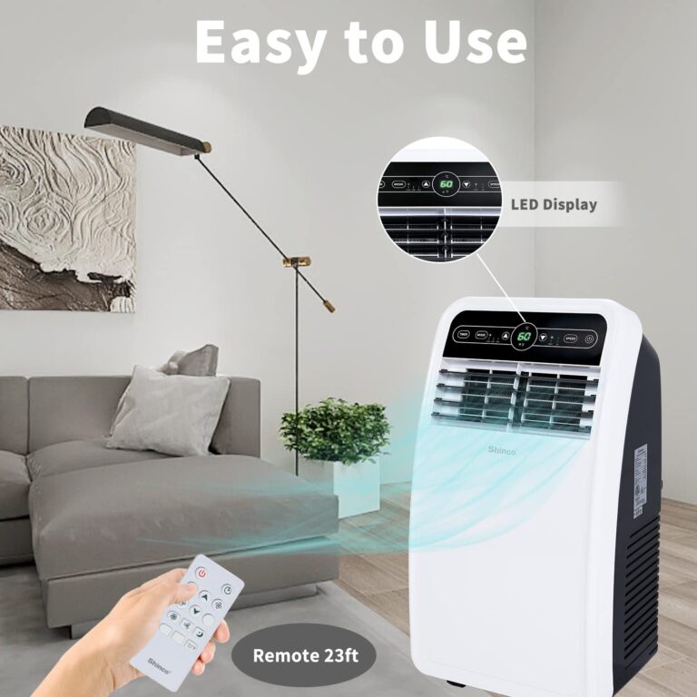 Shinco 8,000 BTU Portable Air Conditioner, AC Unit with Built-in Cool, Dehumidifier & Fan Modes for Room up to 200 sq.ft, Conditioner Remote Control, 24 Hour Timer, Installation Kit - Image 5