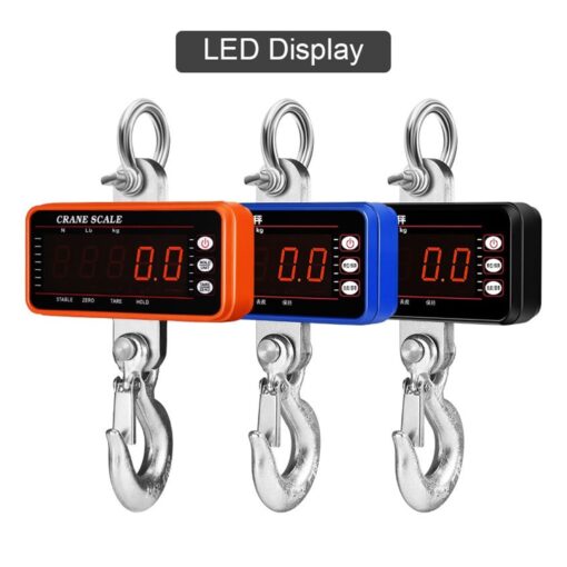 1500KG/500g High Precision Crane Scale LCD/LED Display Digital Weighing Scale with Remote Control Industrial Hanging Scale,Electronic Hanging Scale(Orange LCD Display) - Image 4