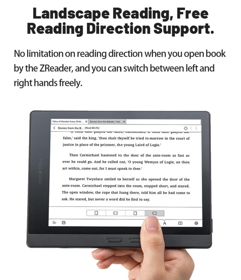 MEEBOOK M7 e-Book Reader | 6.8" 300PPI HD E-Ink Screen eReader | Cold/Warm Light | Android 11 | Support Google Play Store | Speaker/OTG/Type C | Micro SD Card Slot | 3GB+32GB | Gray| - Image 5