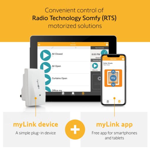 somfy myLink RTS Hub - Control Motorized Blinds, Shades, Curtains & Awnings with Alexa & Google Assistant - Quick Setup, 16-Channel Control, Wake Up to Sunshine, Wi-Fi Connection - #1811403 - Image 6
