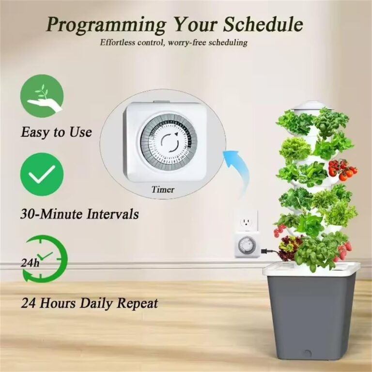 KSNWZ Hydroponics Tower Indoor Growing System, PP Balcony Dimensional Planting Column, 6-Layers 30-Plants and Plants Germination Kit, for Gardening Lover - Image 8
