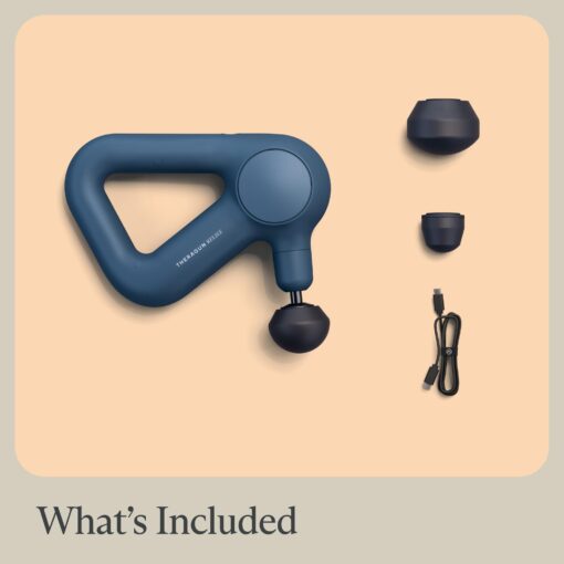 TheraGun Relief Handheld Percussion Massage Gun - Easy-to-Use, Comfortable & Light Personal Massager for Every Day Pain Relief Massage Therapy in Neck, Back, Leg, Shoulder and Body (Navy) - Image 2