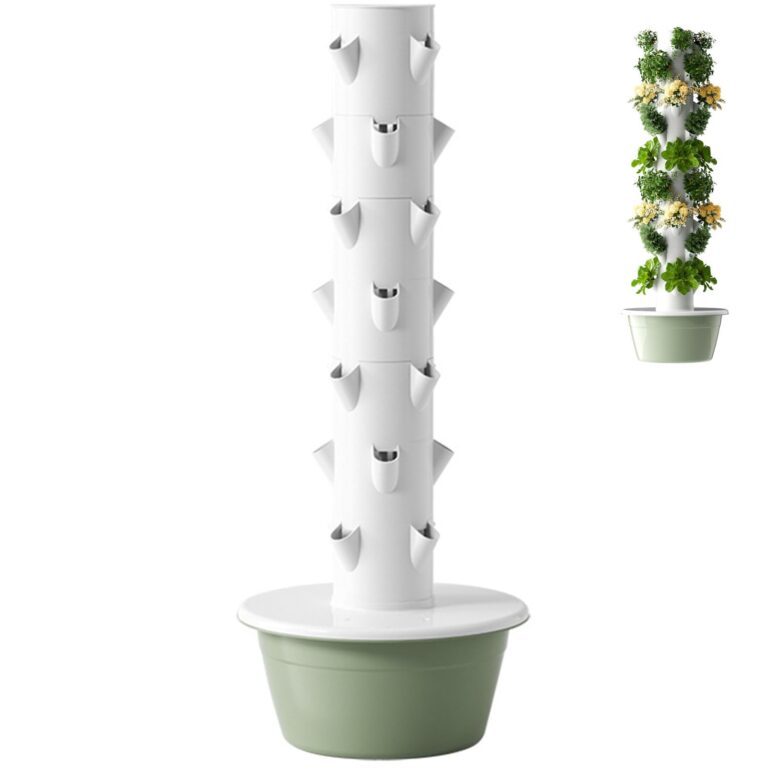 Hydroponics Growing System Kit Tower, Hydroponic Vertical Garden, Outdoor Indoor Smart hydroponic Vegetable System, Hydroponic Germination Kit for Gardening Lover,5Layer