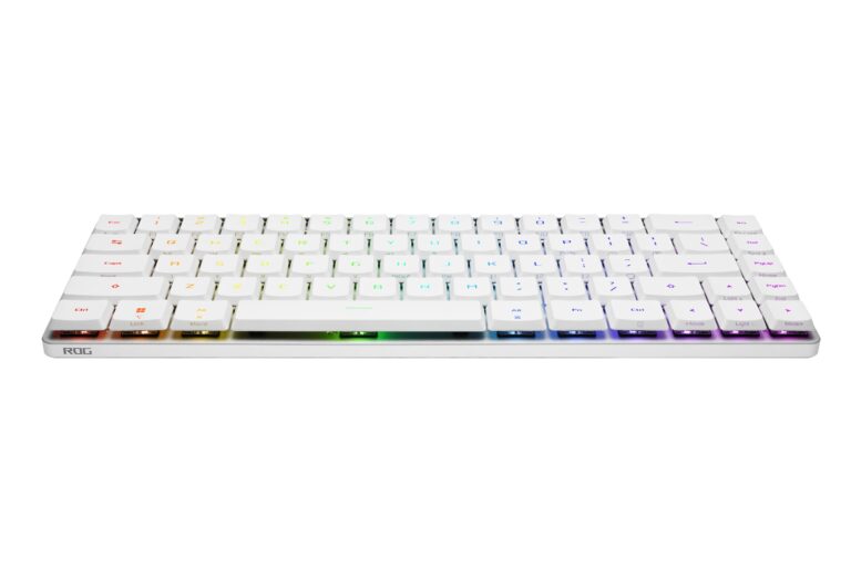 ASUS ROG Falchion RX Low Profile 65% Wireless Gaming Keyboard with ROG RX Blue Low-Profile switches, tri-Mode Connection, Protective Cover, Silicone dampening Foam, Touch Panel, and MacOS Support. - Image 6