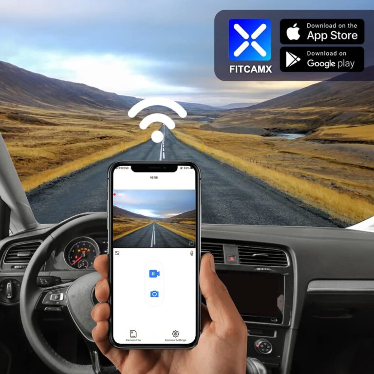 Fitcamx 4K Dash Cam Suitable for Volkswagen Golf GTI Golf R 2015-2024 & Golf (Model B), OEM Look, 2160P UHD Video, Built-in WiFi & APP, Loop Recording, Parking Sensor, Plug & Play, 64GB Card - Image 4