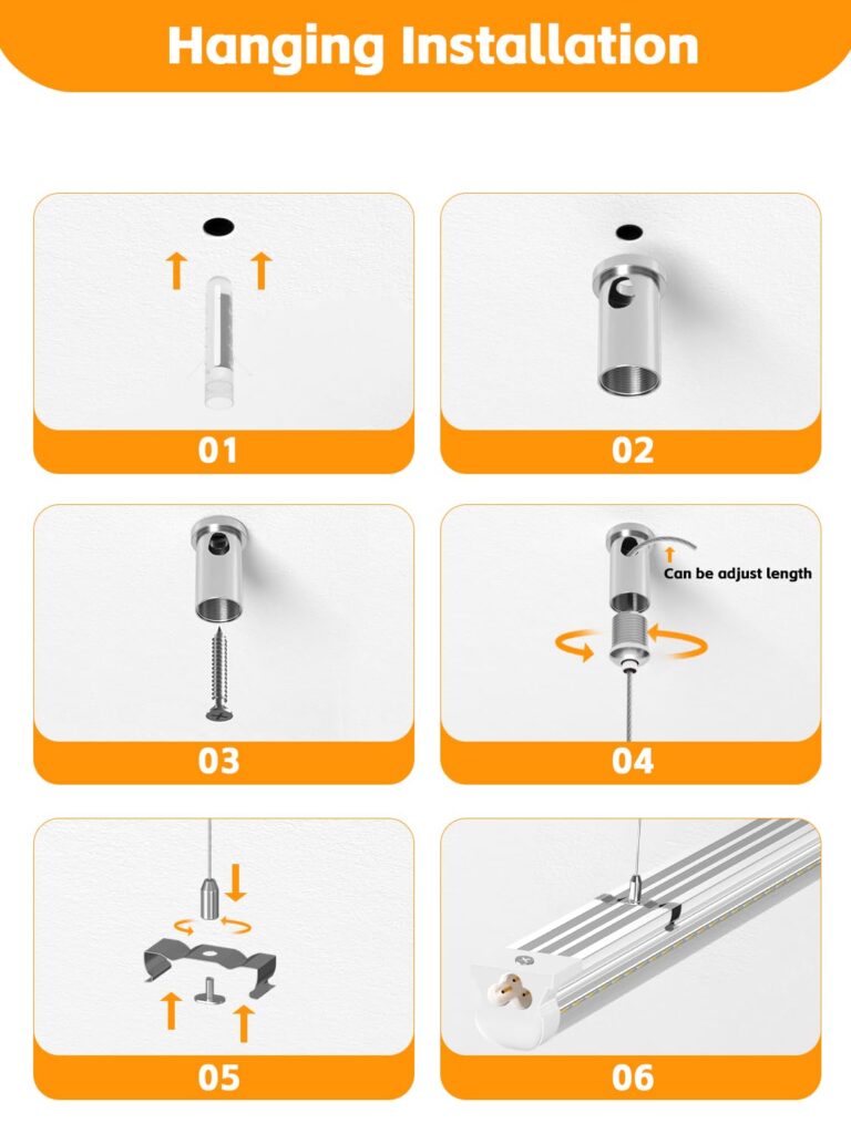 ONLYLUX 8FT LED Shop Lights 6000K White 100W, 15000lm Workshop led Light V Shape, Plug and Play, Hanging/Surface Mount Install, 8 Foot led Lights for Garage,10 Pack - Image 2