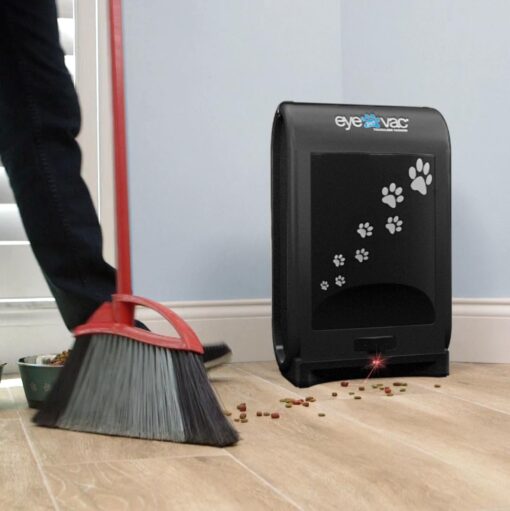 EyeVac Pet Touchless Vacuum Automatic Dustpan - Ultra Fast & Powerful - Great for Sweeping Cat Dog Pet Hair Food Dirt Kitchen, Corded Canister Vacuum, Bagless, Automatic Sensors, 1400 Watt (Black) - Image 2