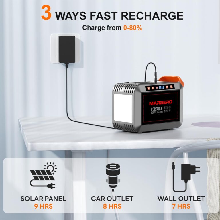 MARBERO 148Wh Solar Generator with Solar Panel Included Portable Power Station 200W with Foldable Solar Panel 40W Set for Camping Outdoor Hiking Fishing Emergency - Image 6