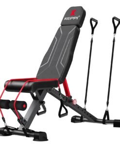 Keppi 900LB Weight Bench, Adjustable Foldable Workout Bench Press for Full Body Strength Training, Incline Decline Bench with Fast Folding - New Version
