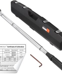 RIMKOLO 3/4-inch Drive Click Torque Wrench Dual-Direction Adjustable Torque Wrench Set with Buckle with Screwdriver (100-600ft.lb / 135-815Nm)