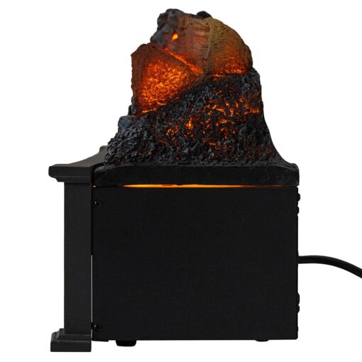 Country Living Electric Fireplace Logs, 27” LED Electric Fireplace Inserts with Infrared Heater, Electric Heater Heats up to 1000 Sq. Ft., Remote Controlled Infrared Heaters for Indoor Use, Black - Image 3
