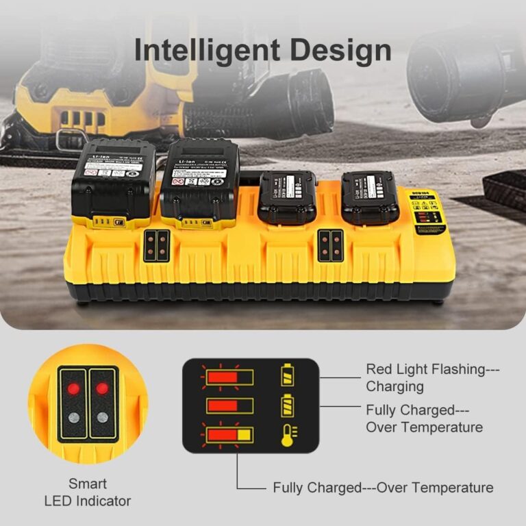 COOMYXIN 20v max Battery and Charger Combo with 3-Pack 6.0Ah 20V Batteries and 4-Port DCB104 Charger, Compatible with Dewalt 12V-20V Batteries and All Dewalt 20V Cordless Tools - Image 6