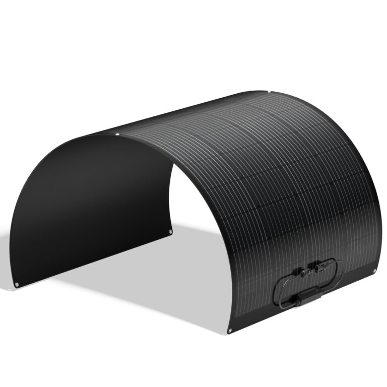 BougeRV Arch 200 Watts Fiberglass Flexible Solar Panel, Portable Bendable 12 Volts 10BB Mono Cell for RV Camping Home Boat Marine Curve Surface Black - Image 3