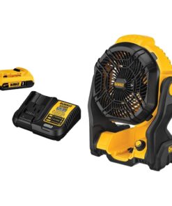 DEWALT 20V MAX Battery Pack with Charger, 3-Ah (DCB230C), Black 20V MAX* Jobsite Fan, Tool Only
