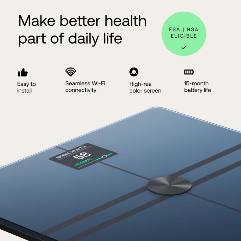WITHINGS Body Comp - Scale for Body Weight and Complete Body Analysis, Wi-Fi & Bluetooth, Baby Digital Scale, Accurate Visceral Fat, Heart Health, Scales Compatible with Apple, FSA/HSA - Image 2