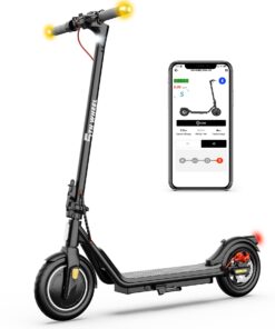5TH WHEEL V20 Pro Electric Scooter, 10" Solid Tires, 350W Motor & 18 MPH, Turn Signals and Dual Brakes, APP Control & E-Lock, Portable and Foldable Commuter Electric Kick Scooter for Adults and Teens