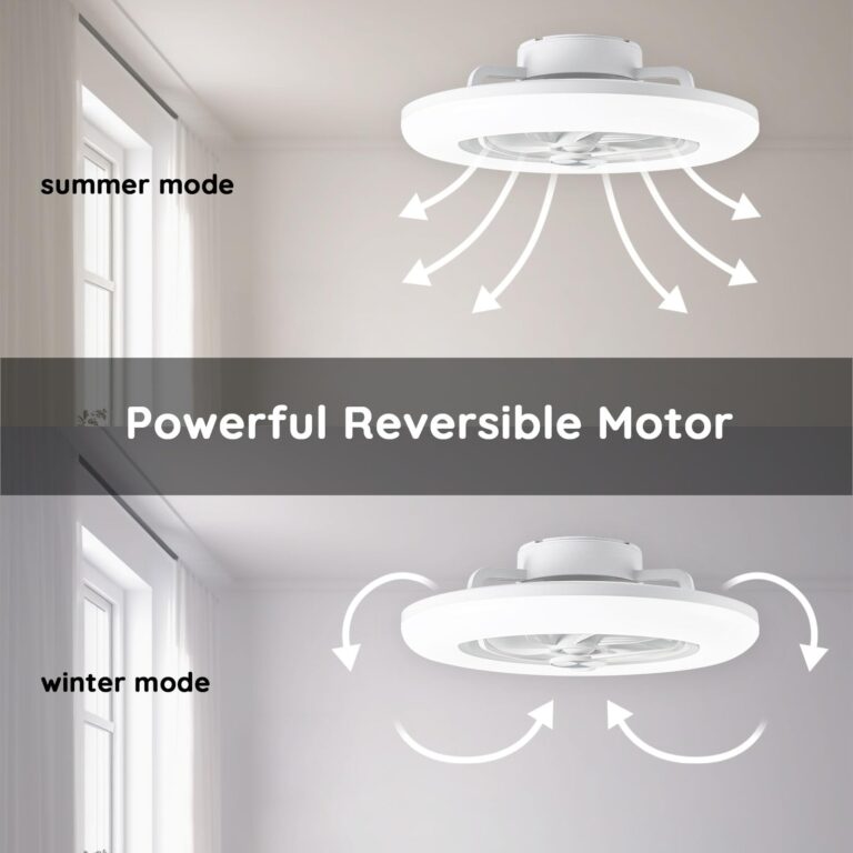 Orison Ceiling Fans with Lights- Low Profile Ceiling Fan with Light 22.4“ LED Dimmable Ceiling Fans with Remote Control,Smart 3 Light Color and 6 speeds 7 Blades - Image 7