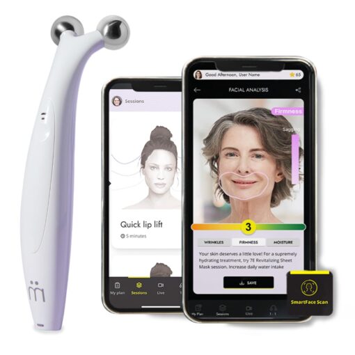 7E Wellness MyoLift QT Microcurrent Facial Device with Smart Current Technology and Smartphone App - Portable Skin Care Tools, Instant Face Lift, Anti Aging, Skin Tightening - Up to 400 Microamps