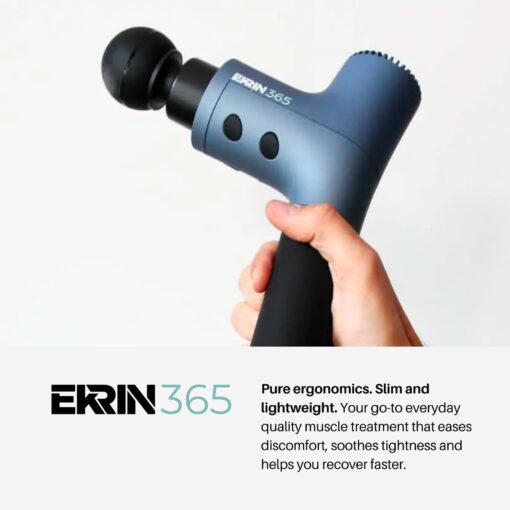 Ekrin Athletics 365 Massage Gun - Ergonomic Deep Tissue Back & Neck Massager for Pain Relief & Soreness - 4 Speeds & Attachments - Long Battery Life & Noise Insulation - Image 8