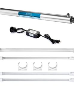 UV Water Filter Purification for Whole House Ultraviolet Light Filtration System 12 GPM 55W 110V 3/4 inch MNTP Inlet Outlet + 2 Extra Bulbs by Bluonics