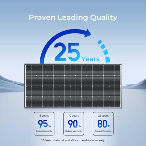 Renogy 400 Watt Solar Panel 12 Volt, 2PCS 200W Solar Panels High Efficiency Monocrystalline PV Module for RV Marine Rooftop Farm Battery and Other Off-Grid Applications - Image 3
