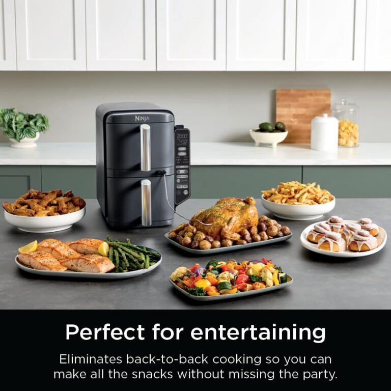 Ninja DoubleStack XL Smart 2-Basket Air Fryer, Smart Cook System, DoubleStack Technology Cook 4 Foods at Once, Space Saving Design, 10 QT, 6-in-1, Smart Finish & Match Cook, Air Fry, Broil, Bake SL451 - Image 6