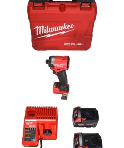Milwaukee 2953-22 18V Cordless Brushless 1/4" Hex Impact Driver Kit with (2) 5.0Ah Lithium Ion Batteries, Charger & Tool Case