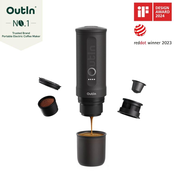 OutIn Nano Portable Electric Espresso Machine, Travel Coffee Maker for Camping, Car Coffee Maker Self-Heating with USB-C, With Ground Coffee & NS Capsule for RV, Hiking, Office - Image 6