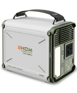 EHOM Portable Power Station 350W (Peak 700W), EP350 299Wh Solar Generator with 120V Pure Sine Wave AC/USB/Car Outlets, Backup Lithium Battery Generator for CPAP Outdoor RV Camping Emergency Blackout