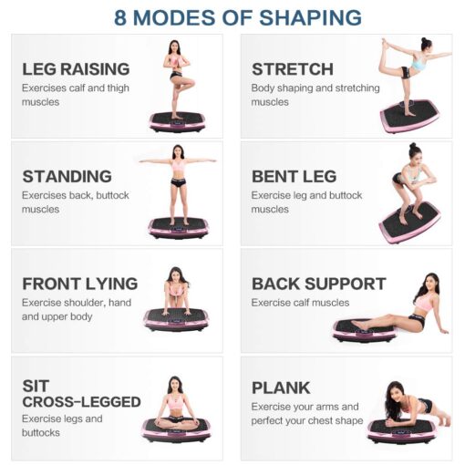 nimto Vibration Plate Exercise Machine Whole Body Workout Vibration Fitness Platform for Home Fitness & Weight Loss + BT + Remote, 99 Levels - Image 2