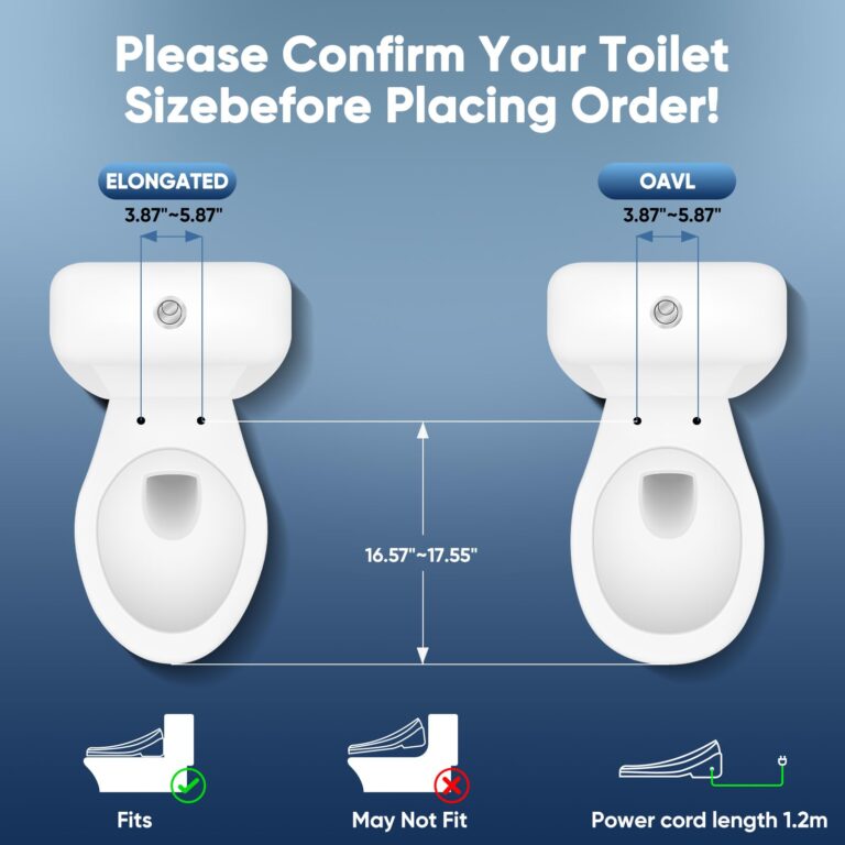 FVZ Bidet Toilet Seat Elongated Smart Heated Toilet Seat with Warm Water & Dryer, Feminine & Child Wash, Self-Clean Stainless Steel Nozzle, Adjustable Water Pressure, Slow Close Lid - Image 3