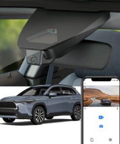 Fitcamx 4K Dash Cam Suitable for Toyota Corolla Cross 2023 2024 2025 LE L XLE, OEM Factory Style, UHD 2160P Video, Built-in WiFi & APP, Loop Recording, Gravity Sensor, Easy to Install, 64GB Card